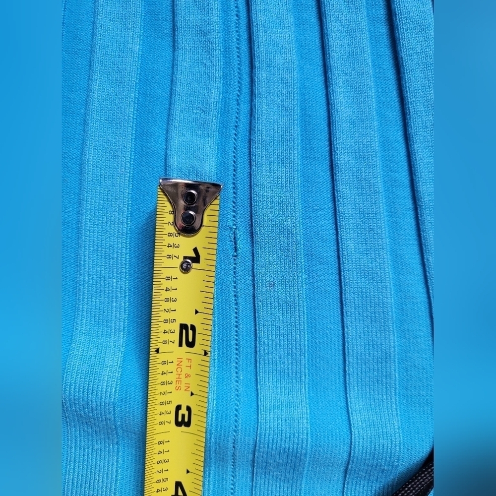 Belldini Turquoise Ribbed Tank Top - Picture 9 of 12